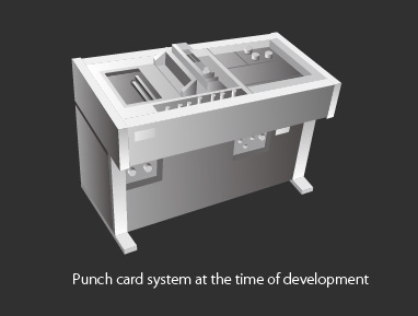 Punch card system at the time of development